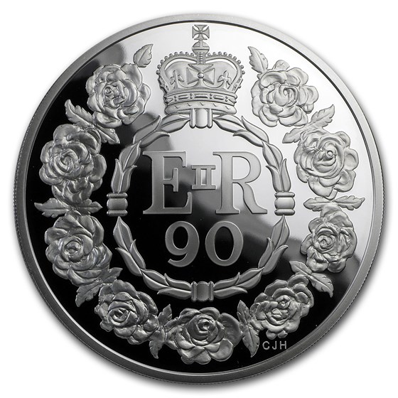 2016 Great Britain 5 oz Prf Silver Queen's 90th Birthday 2016 Great Britain 5 oz Prf Silver Queen's 90th Birthday
